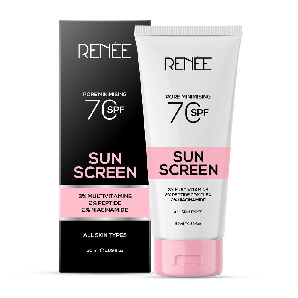 RENEE Pore Minimizing Sunscreen SPF 70 With 2% Niacinamide, 2% Peptide Complex & 3% Multivitamins