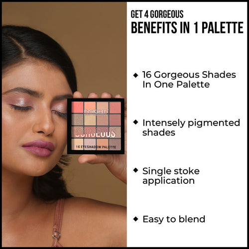 Insight cosmetics Gorgeous 16 Eyeshadow Palette (Retro Vibes)