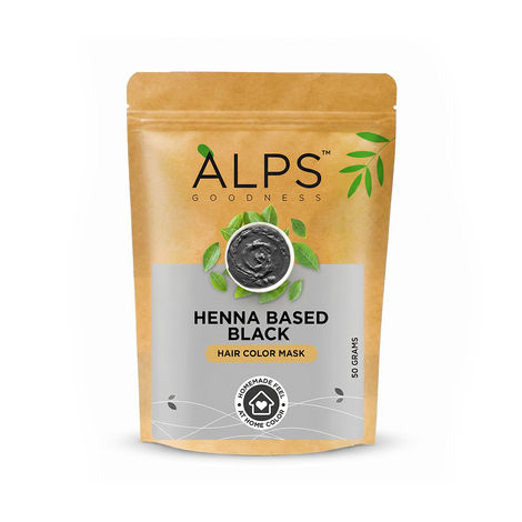 Alps Goodness Henna Based Hair Color Powder - Black (50 gm)