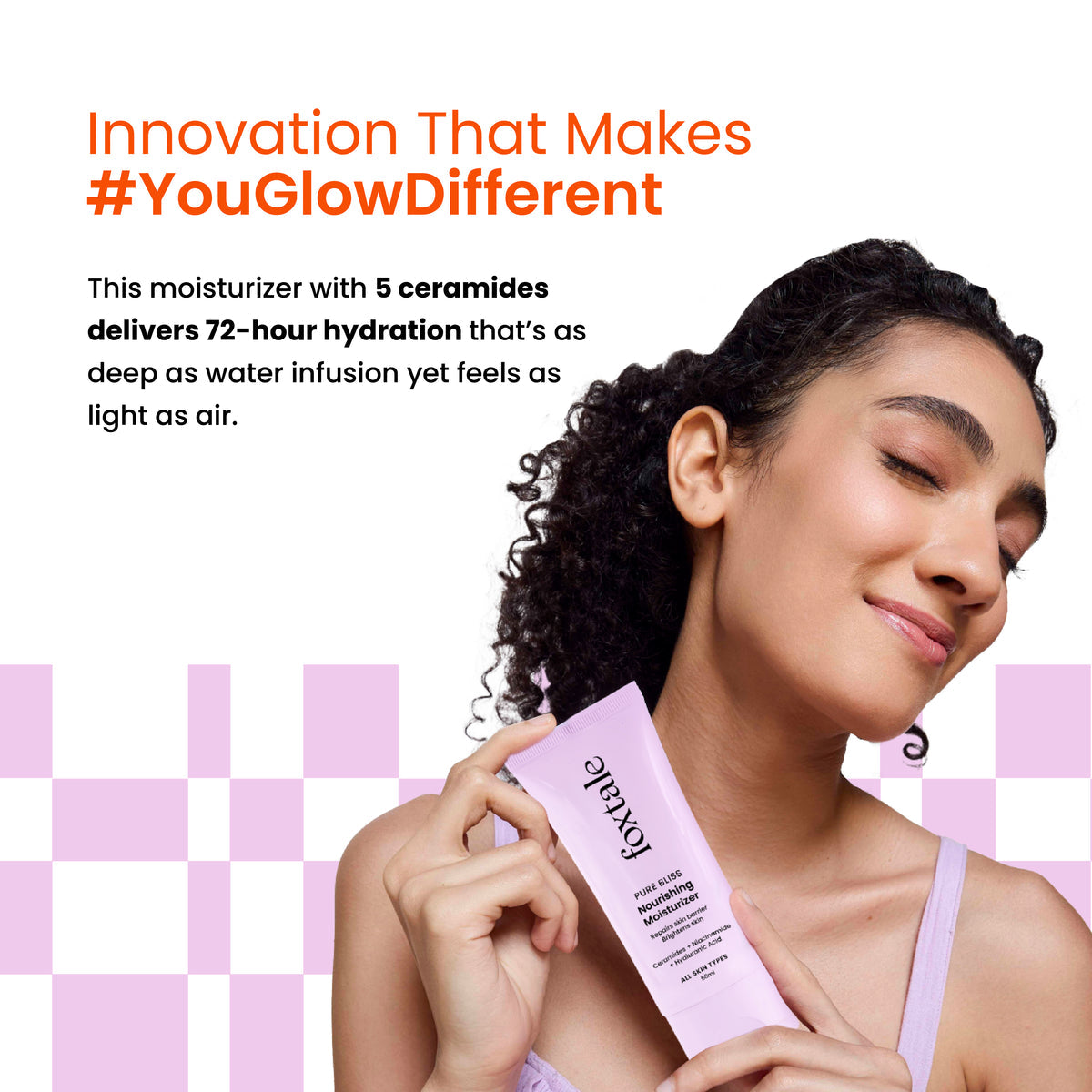 Foxtale Nourishing Ceramide Moisturizer Deep as water, light as air for up to 100 hrs of hydration | 50ml