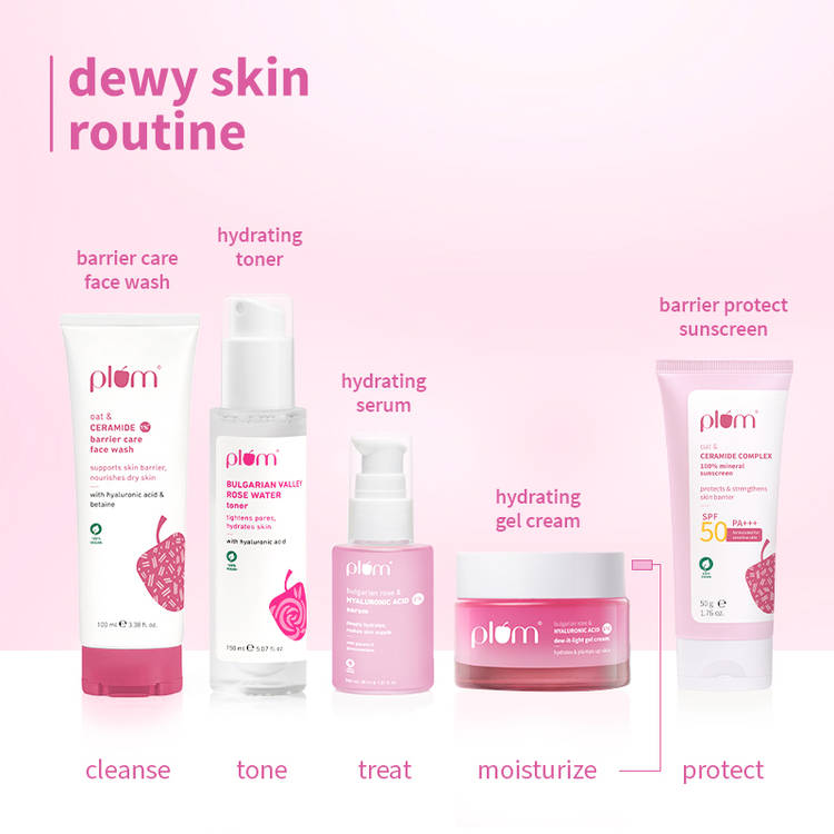 Plum Bulgarian Rose And 1% Hyaluronic Acid Dew-It-Light Gel Cream (50g)