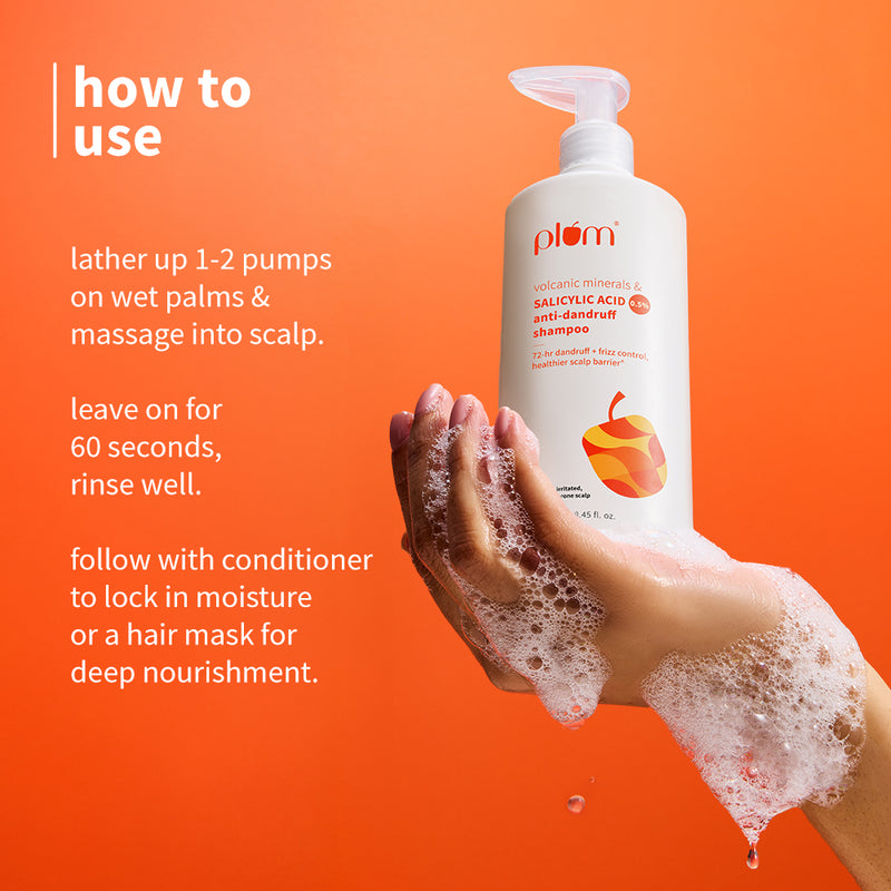Plum Anti-Dandruff Shampoo with Volcanic Minerals & 0.5% Salicylic Acid (250ml)