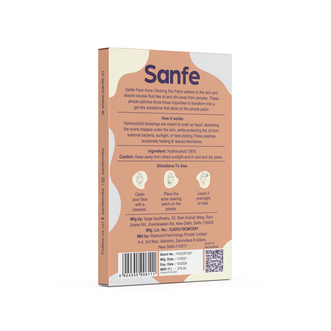 Sanfe Face Acne Clearing Glo Patch - Pack of 36