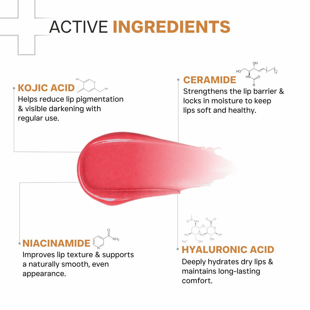 DERMATOUCH Kojic Acid Ceramide SPF 50 PA+++ Natural Lip Balm - Light Tint