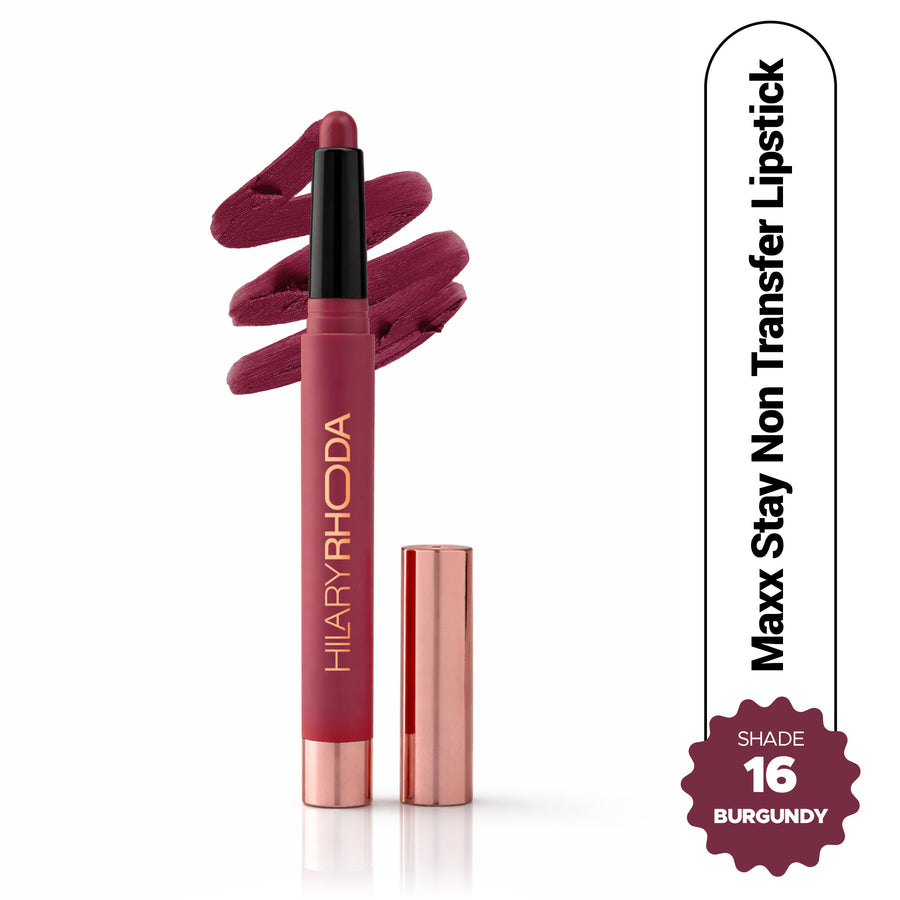 Hilary Rhoda Maxx Stay Non Transfer Lipstick (16 Burgundy)