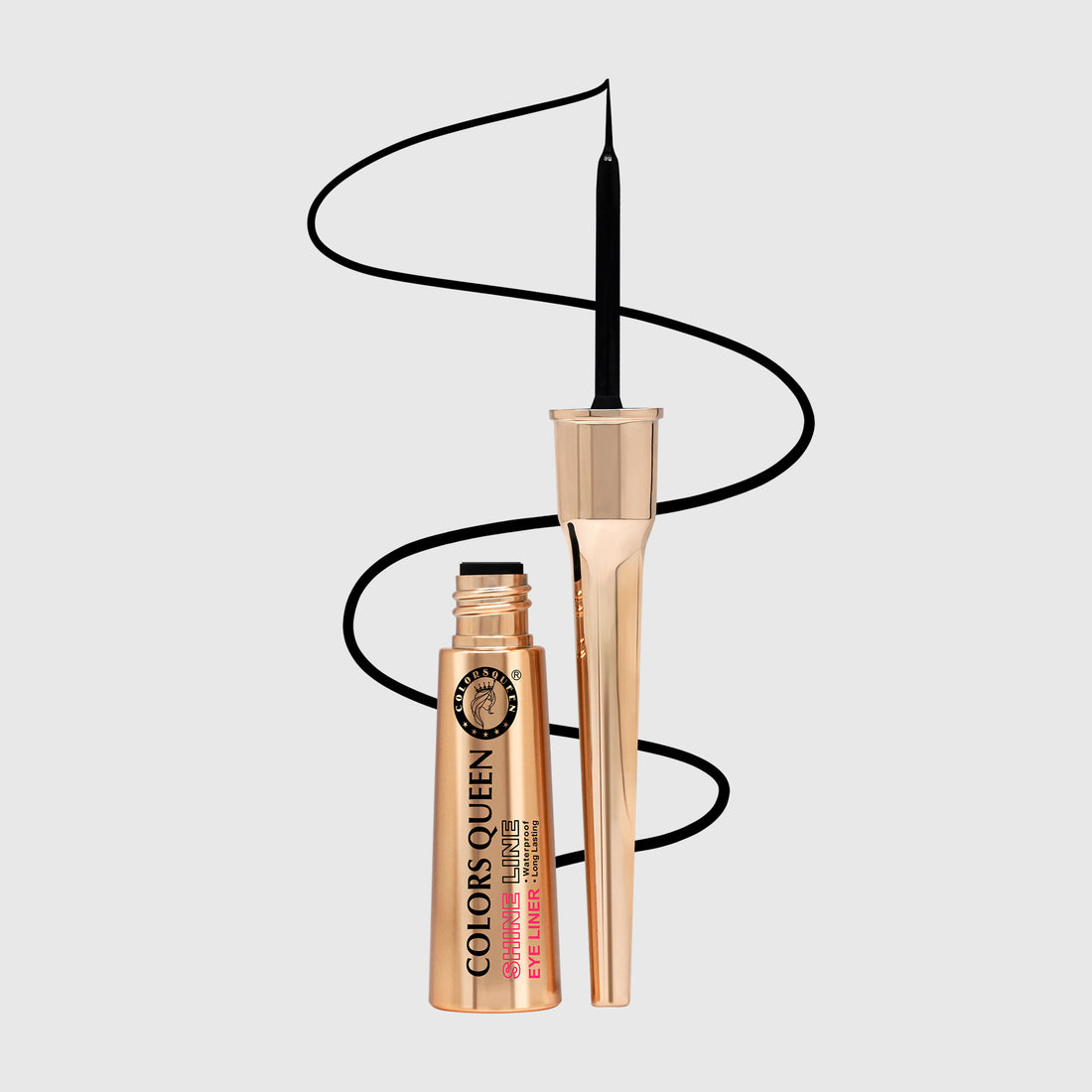 Colors Queen Shine Line Long Lasting Waterproof Eyeliner (Black) | 6 Ml