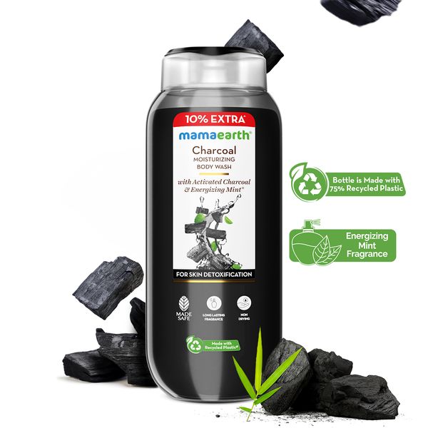 Mamaearth Charcoal Moisturizing Body Wash - 250 ml + 25 ml Extra