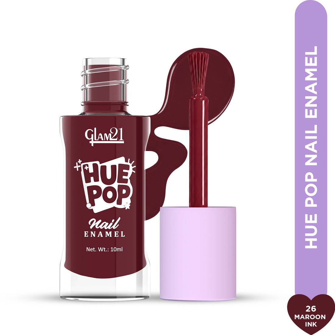 Glam21 Hue Pop Nail Paint / 26 Maroon Ink