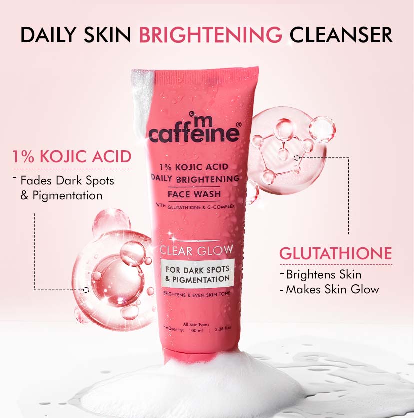 Mcaffeine Brightening Face Wash - 1% Kojic Acid & Glutathione