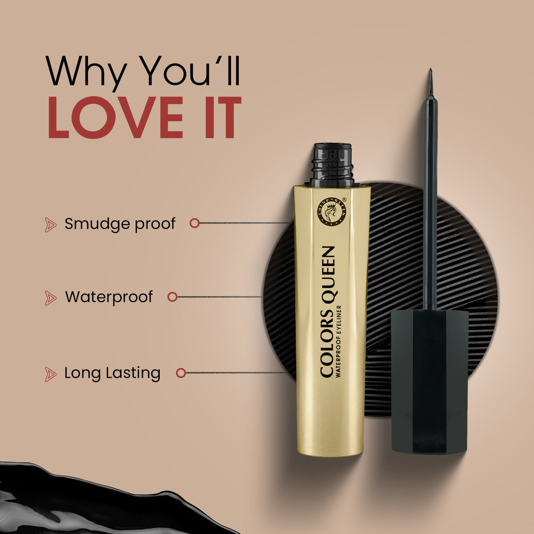 Colors Queen Beyond Bold Waterproof Eyeliner | 4.5 ML