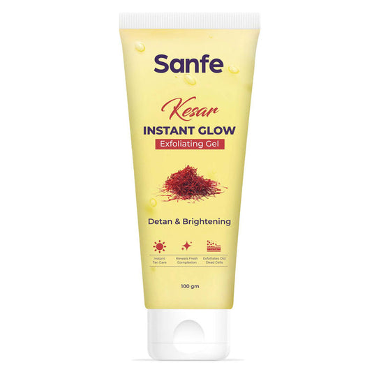 Sanfe Kesar Instant Glow Exfoliating Gel - Visibly removes tan, brighten skin, AHA Exfoliation, 100g
(100g)