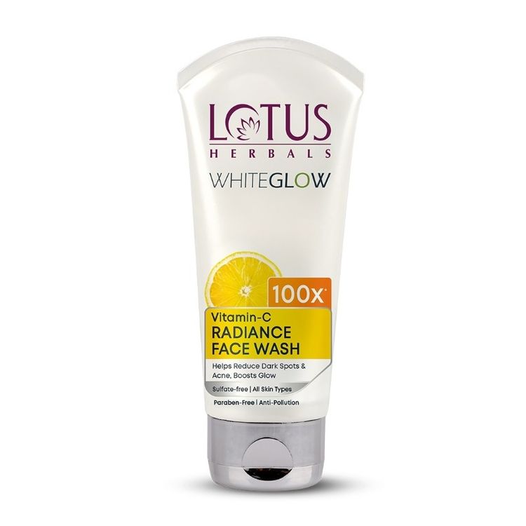 Lotus Herbals Whiteglow Vitamin C Radiance Face Wash Reduce Dark Spots & Dull Skin, All Skin Types (100 g)