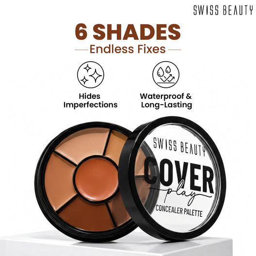 Swiss beauty Cover Play Concealer Palette / Medium to Dark