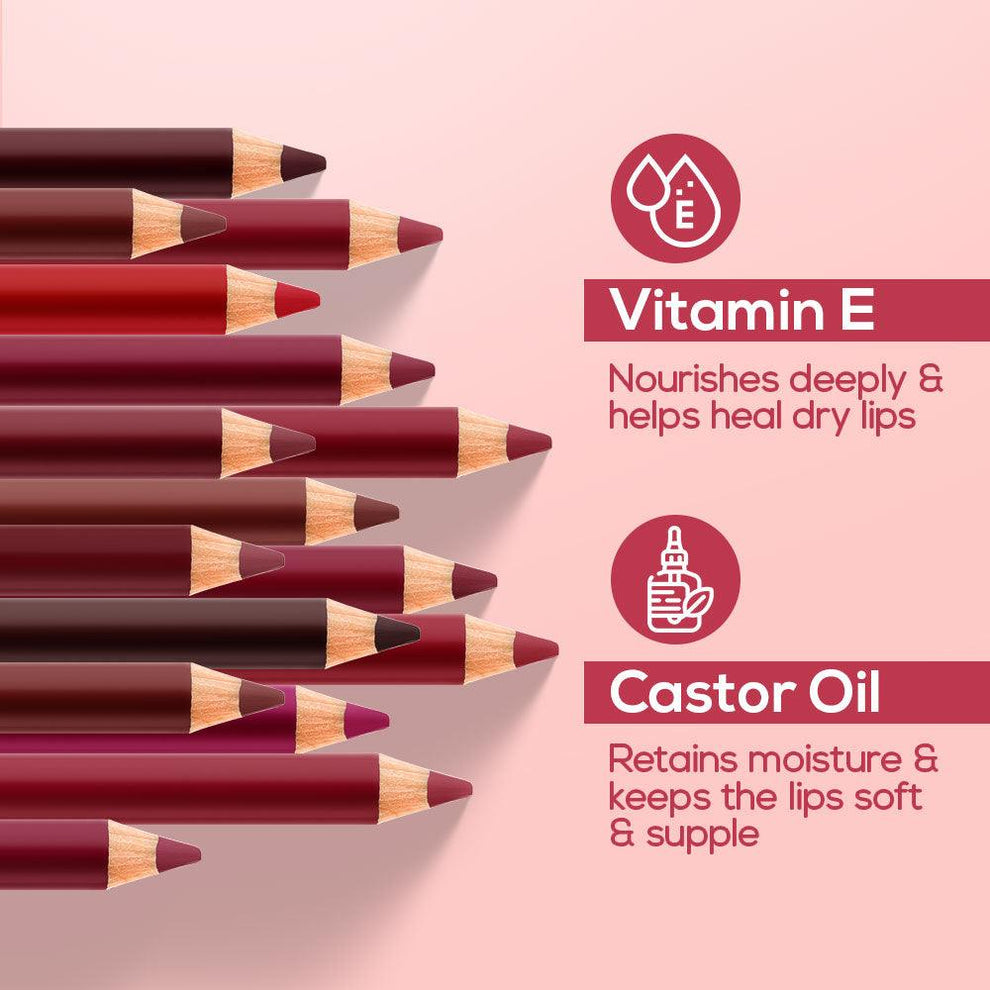 RENEE Define Matte Pencil Lip Liner (Set of 12)