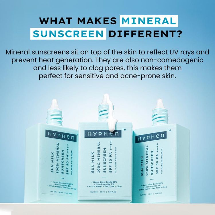 Hyphen Sun milk 100% mineral sunscreen spf 50 pa++++ | 50 ml