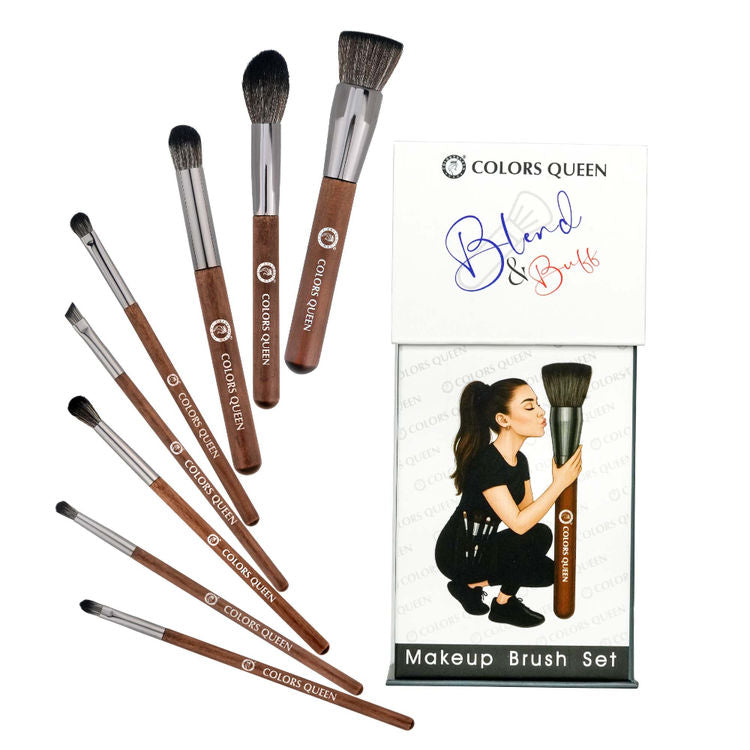 Colors Queen Blend & Buff Makeup Brush Set (8pcs)