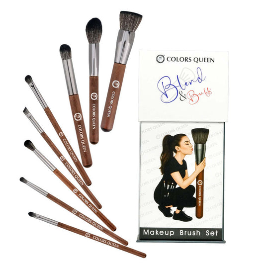 Colors Queen Blend & Buff Makeup Brush Set (8pcs)