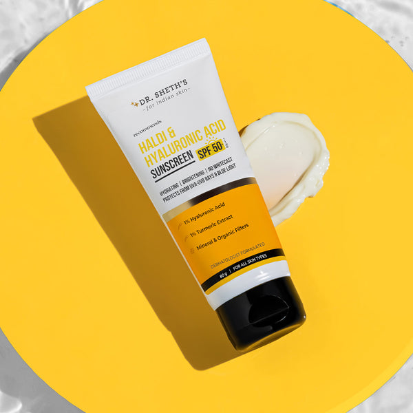 Dr. Sheth's Haldi & Hyaluronic Acid Sunscreen - 80gm