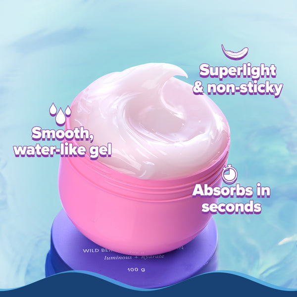 Aqualogica Illuminate + Hydra Gel Moisturizer with Wild Berries & Alpha Arbutin - 100g