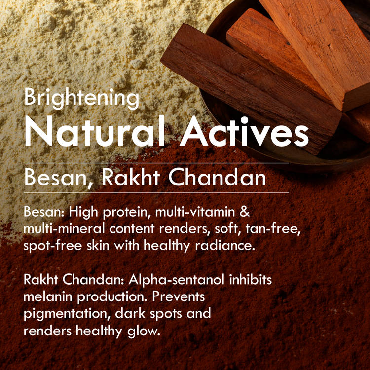Nat Habit Brightening Ubtan Face Wash, Tikta for Dull Skin, Anti Aging with Wild Turmeric, All Skin (100 g)
