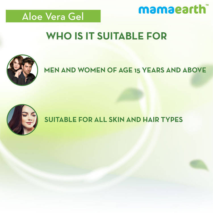 Mamaearth Aloe Vera Gel with Pure Aloe Vera & VitaminE for Skin & Hair 300ml| Hydrates, Soothes Skin (300ml)