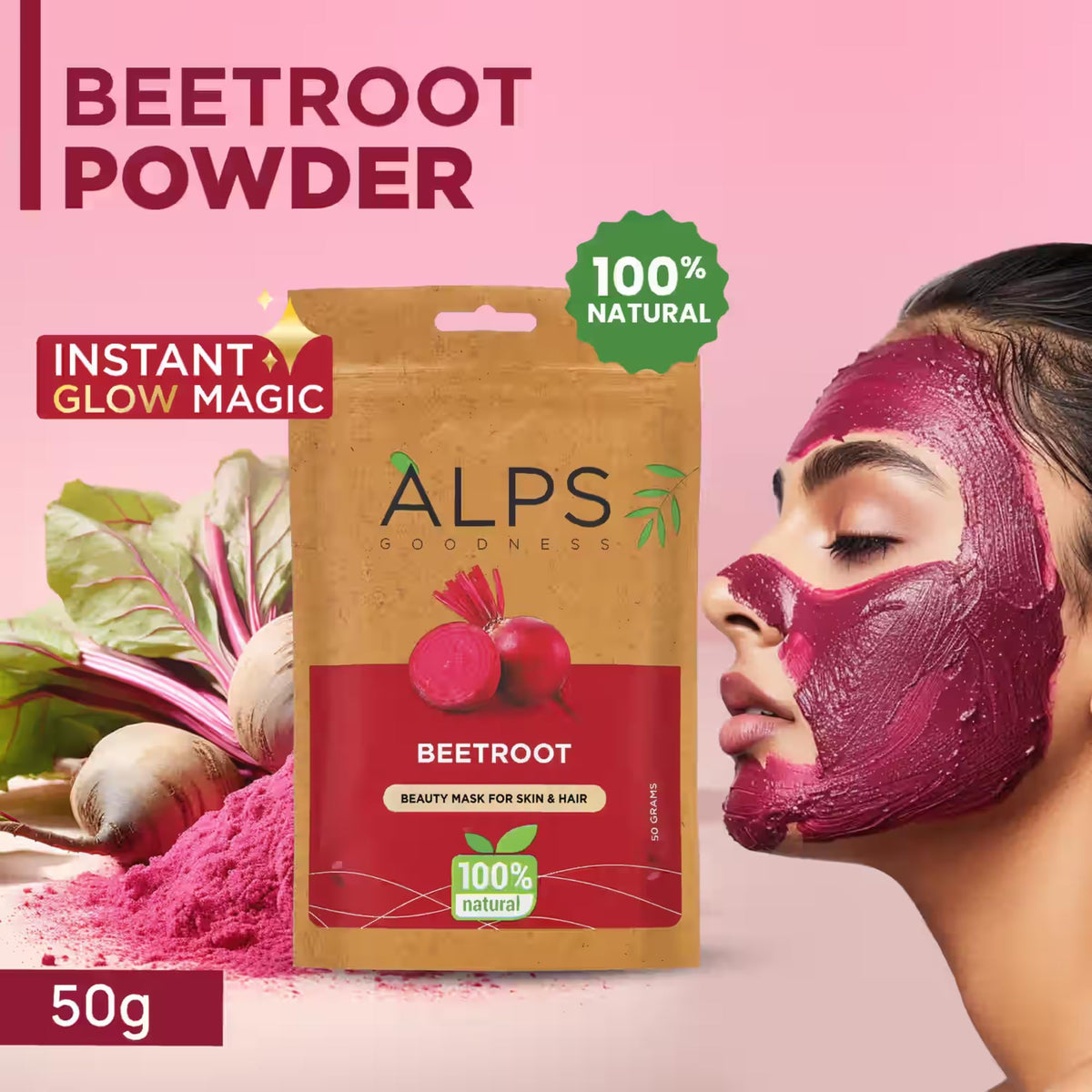Alps Goodness Powder - Beetroot 50.0 gm Box