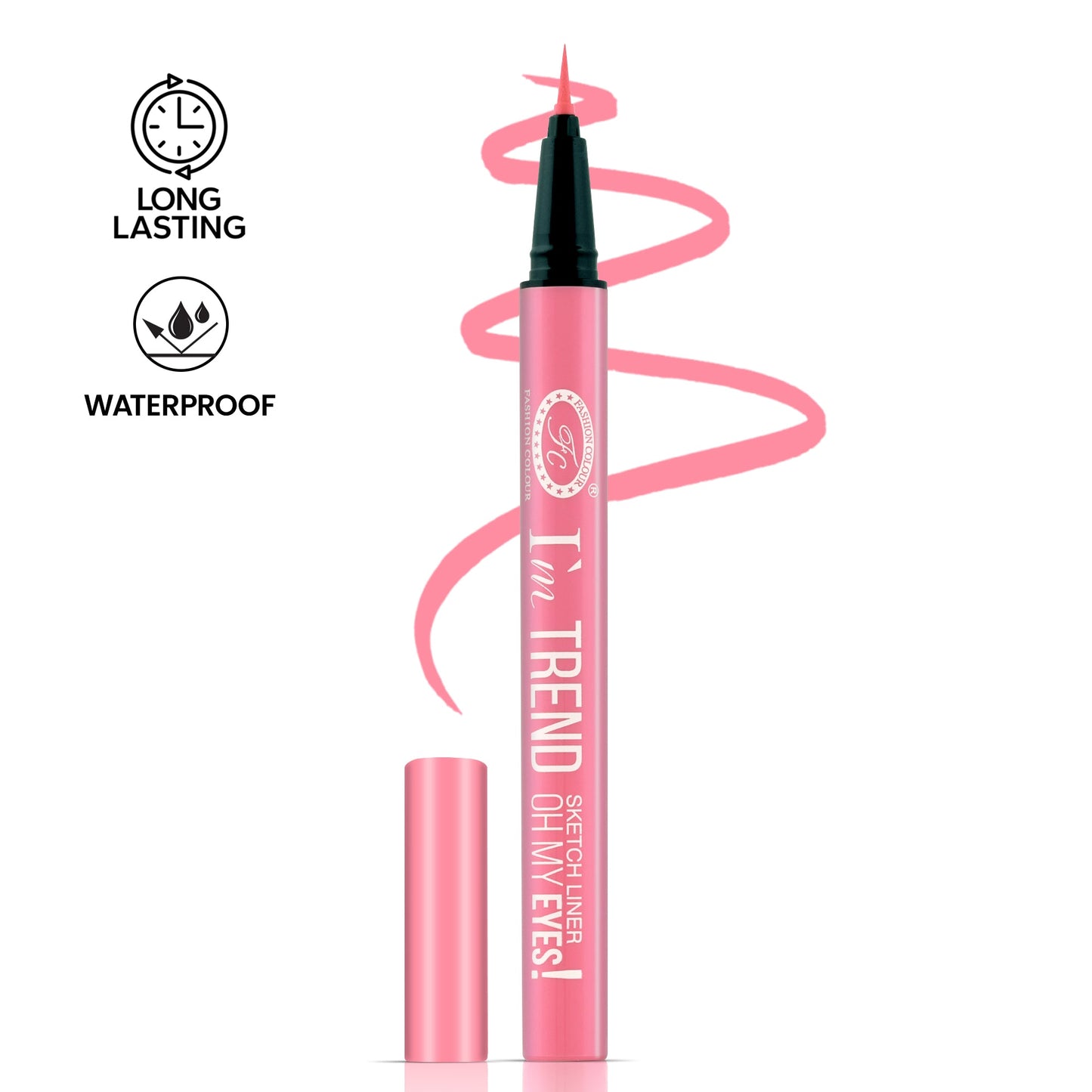 Fashion Color I'm TREND SKETCH LINER ~ Oh My Eyes Quick-Dry Long Lasting(SAKURA PINK)