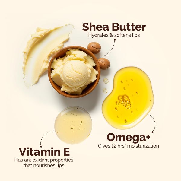 Mamaearth Nourishing 100% Natural Lip Balm with Shea Butter & Vitamin E - 4g