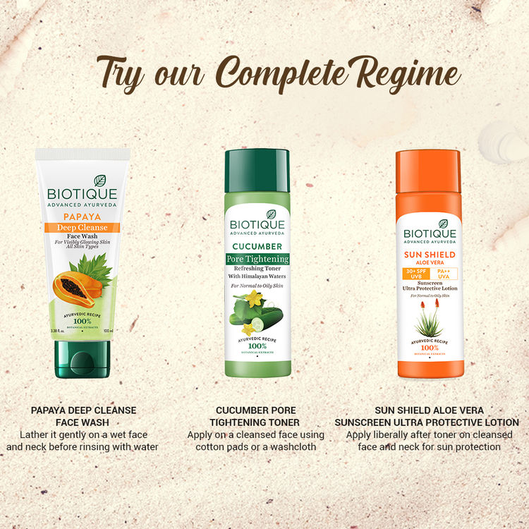 Biotique SUN SHIELD Aloe Vera Ultra Protective Lotion SPF 30+ UVB PA++ UVA Sunscreen
(120ml)