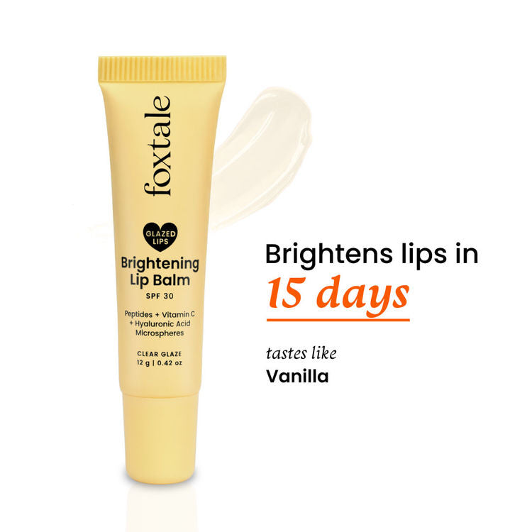 Foxtale Brightening Lip Balm With Peptides, Vitamin C & Hyaluronic Acid - Clear Glaze
(12g)