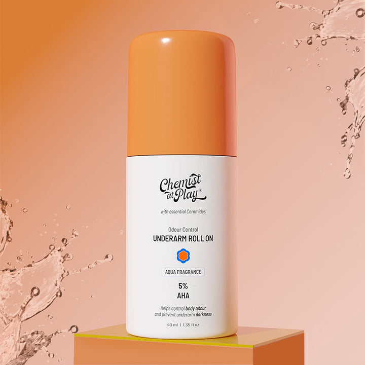 Chemist at Play 5% AHA Underarm Roll On for Odour Control & Pigmentation (Aqua) - 40 ml