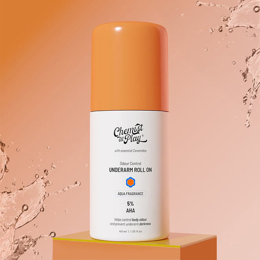 Chemist at Play 5% AHA Underarm Roll On for Odour Control & Pigmentation (Aqua) - 40 ml