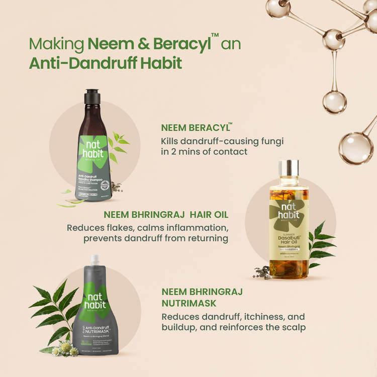 Nat Habit Anti-Dandruff Neem Beracyl Navdha Shampoo (225ml)