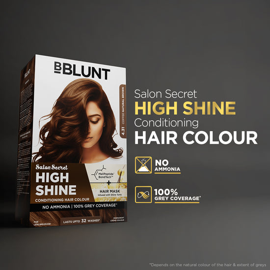 BBLUNT High Shine Conditioning Hair Colour - Coffee Natural Brown (Shade 4.31)