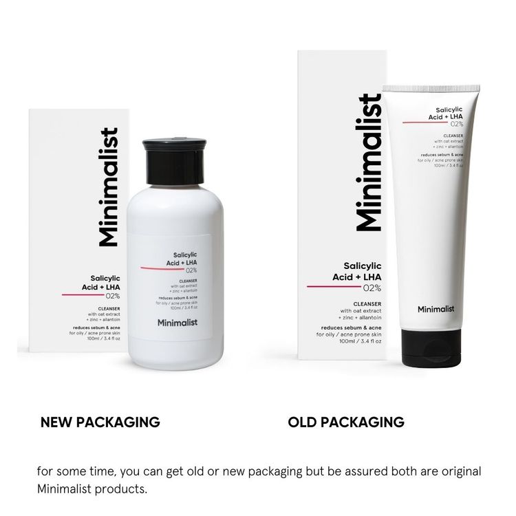 Minimalist 2% Salicylic Acid + LHA Face Cleanser With Zinc For Reducing Sebum & Acne
(100 ml)