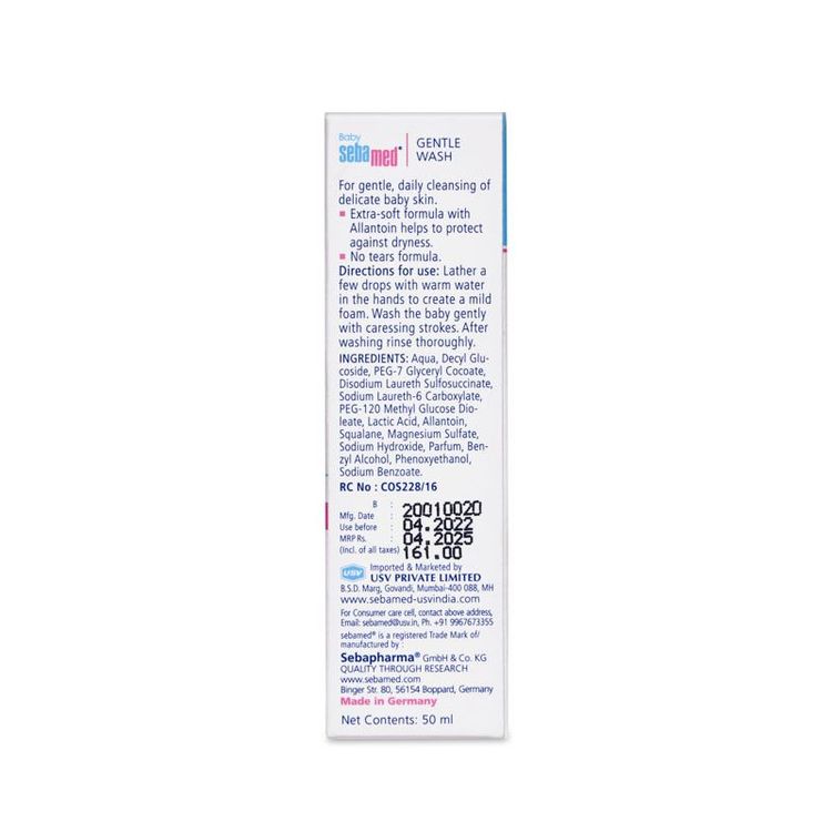 Sebamed Baby Gentle Wash, pH 5.5, Baby Body Wash, Soap Free, Tear Free
(50ml)