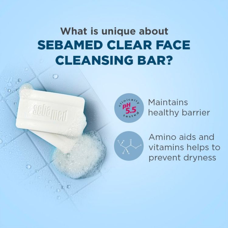 Sebamed Clear Face Cleansing Bar - For impure and oily skin
(100g)
