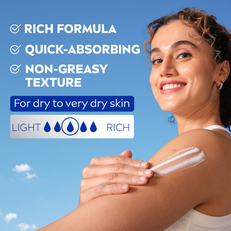 NIVEA Shea butter BODY LOTION - 5 in 1 COMPLETE CARE for 48H Moisturised Skin (Dry Skin)
(200 ml)