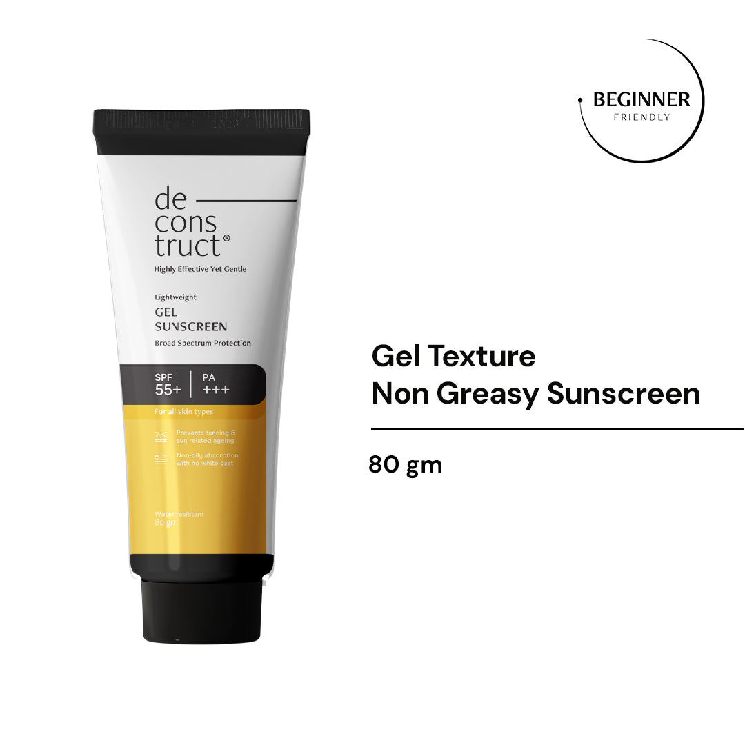Deconstruct Gel Sunscreen for Oily Skin - SPF 55+ and PA+++ ( 80gm)