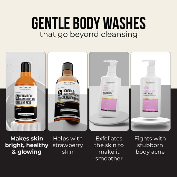 Dr. Sheth's Ceramide & Vitamin C Body Wash - 250ml