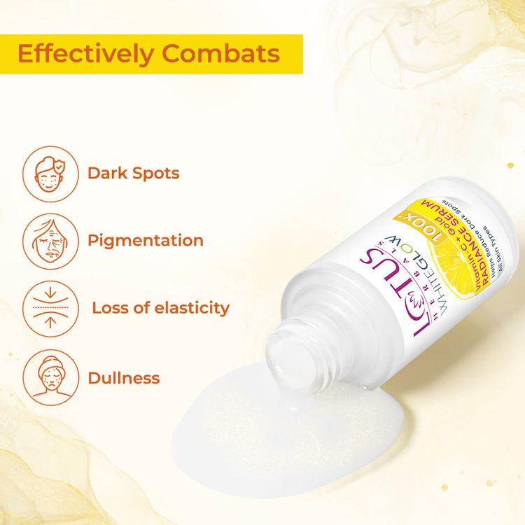 Lotus Herbals WhiteGlow Vitamin C + Gold Radiance Face Serum For Dark Spots, Dull & Uneven Skin Tone (30ml)