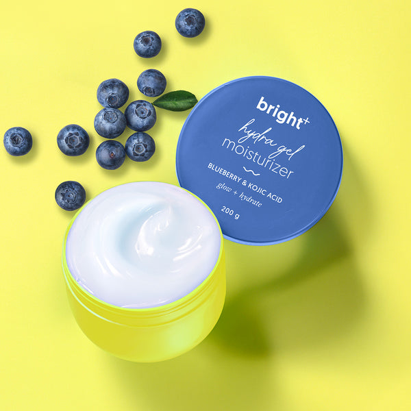 Aqualogica Bright+ Hydra Gel Moisturizer with Blueberry & Kojic Acid - 200 g