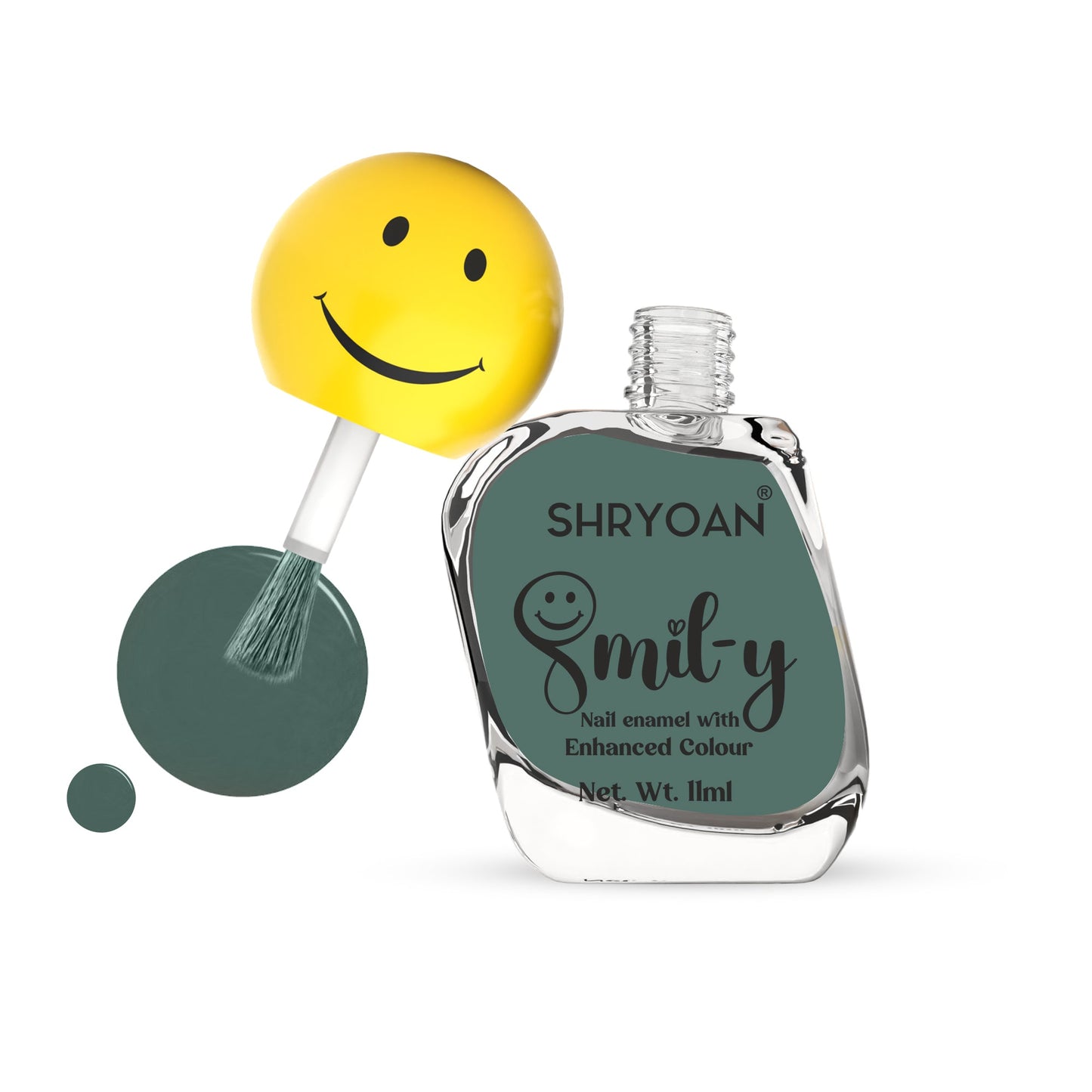 Shryoan Ultra Glossy Nail Paint(Teal Grey)