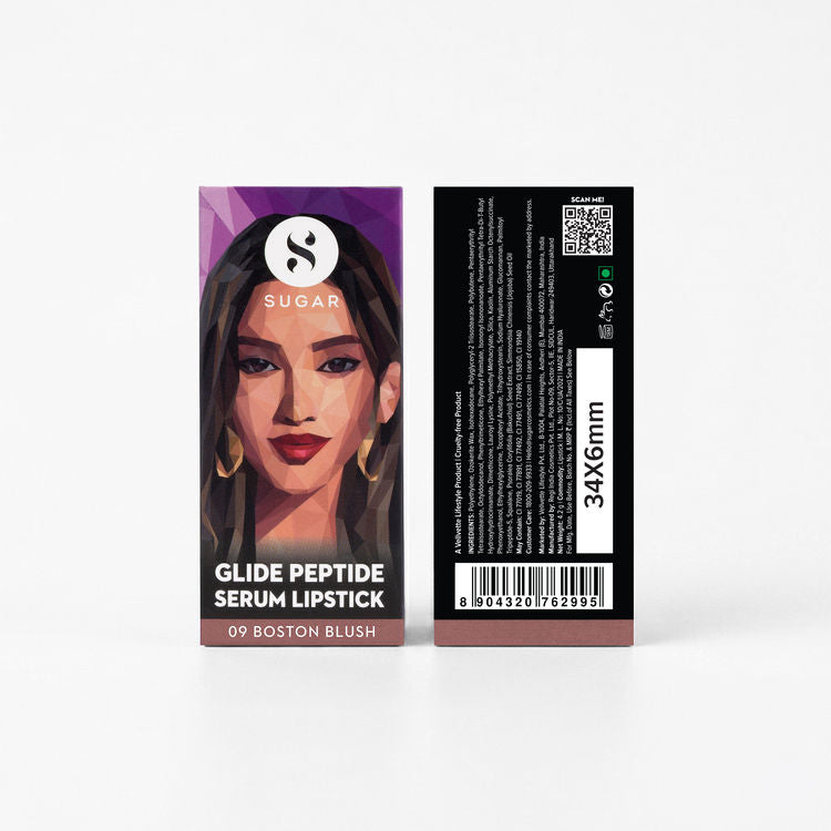 SUGAR Glide Peptide Serum Lipstick - 09 Boston Blush (4.2g)