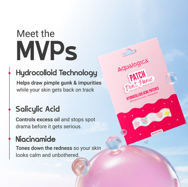 Aqualogica Patch, Don’t Panic - Acne Patches | 30 Pieces