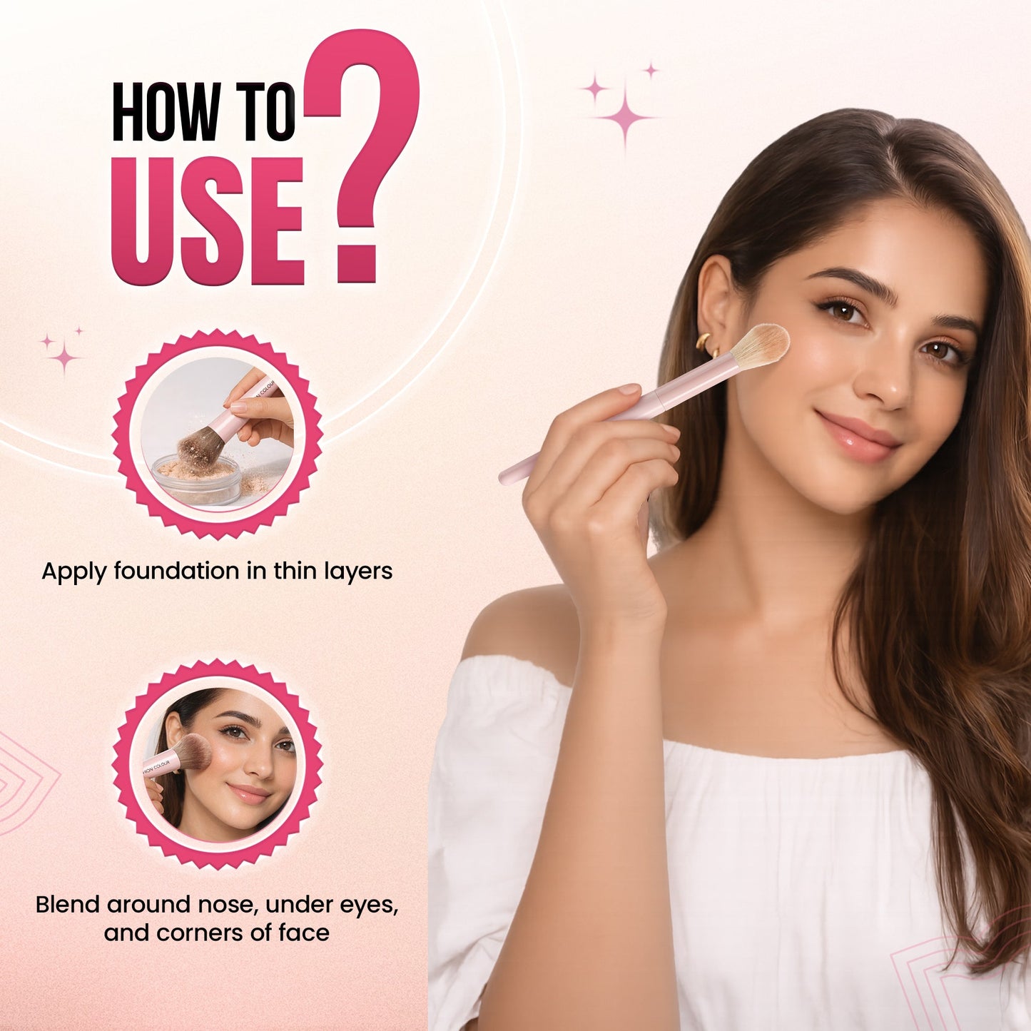 Fashion Color Ultra Thin Foundation Brush
