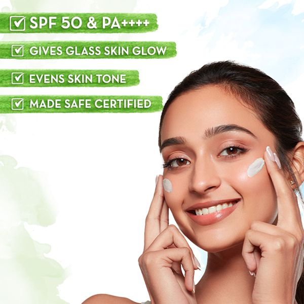 Mamaearth Rice Water Dewy Sunscreen with SPF 50 & PA++++ - 80g