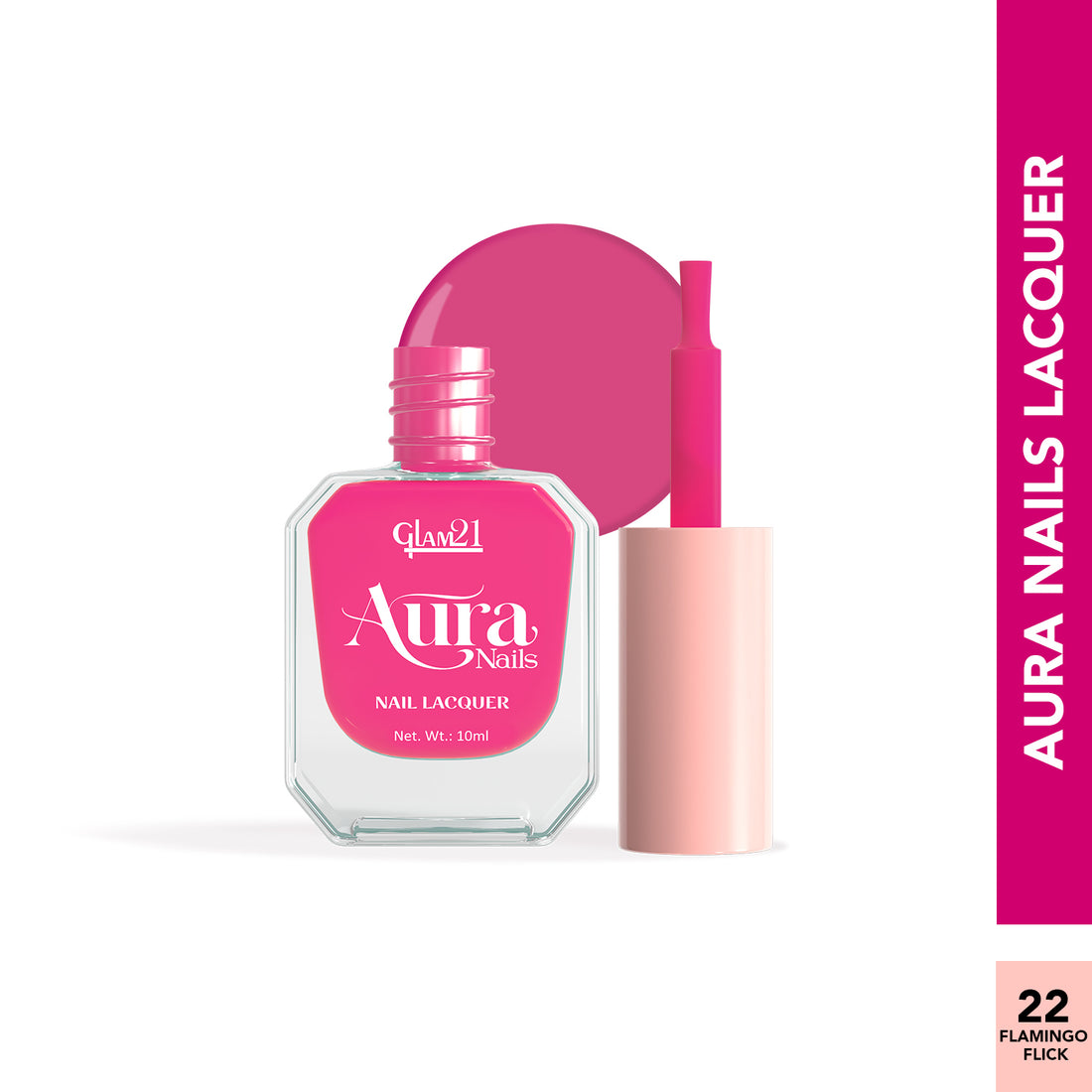 Glam21 Aura - Nail Lacquer (22Flamingo Flick)