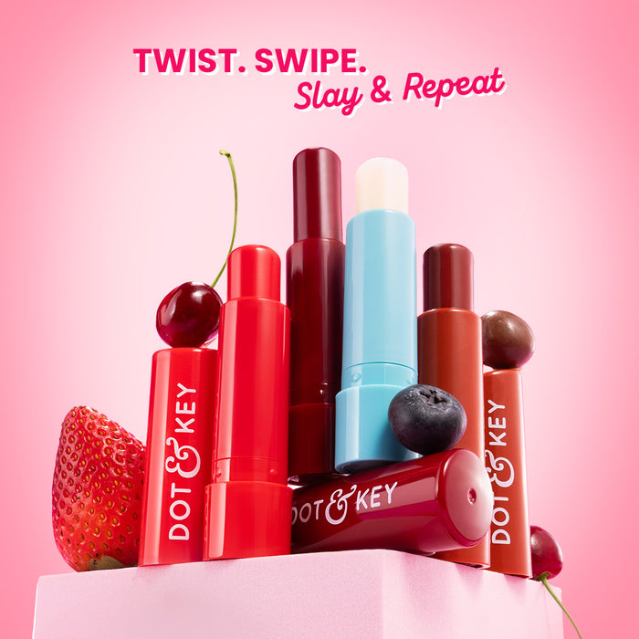 Dot & Key SPF 50+ Barrier Repair Hydrating Lip Balm (01Strawberry Red - High Tinted)