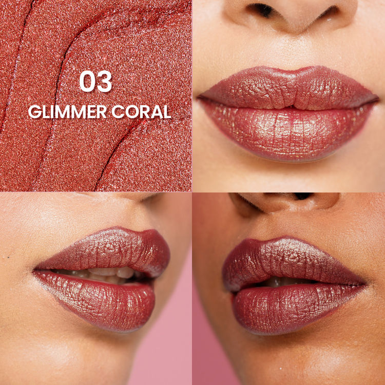 Swiss Beauty More Than Glitter Lipstick (3 Glimmer Coral)